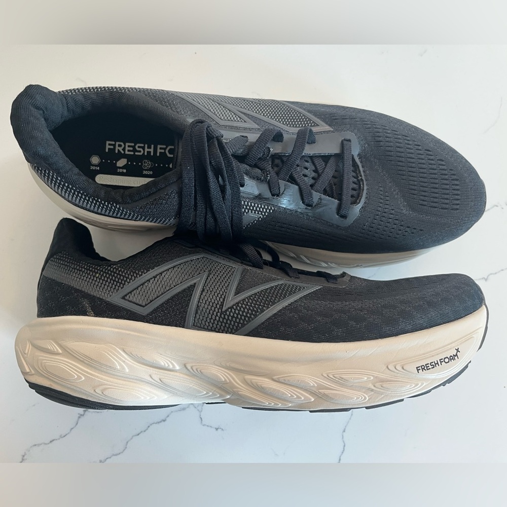 Women’s Black and “seasalt” New Balance 1080 Running shoes- 10.5